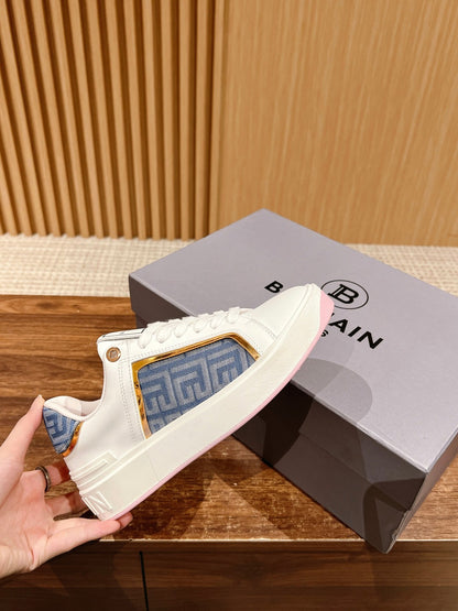 Balmain New Chunky-Sole Sneakers, Pink Sole