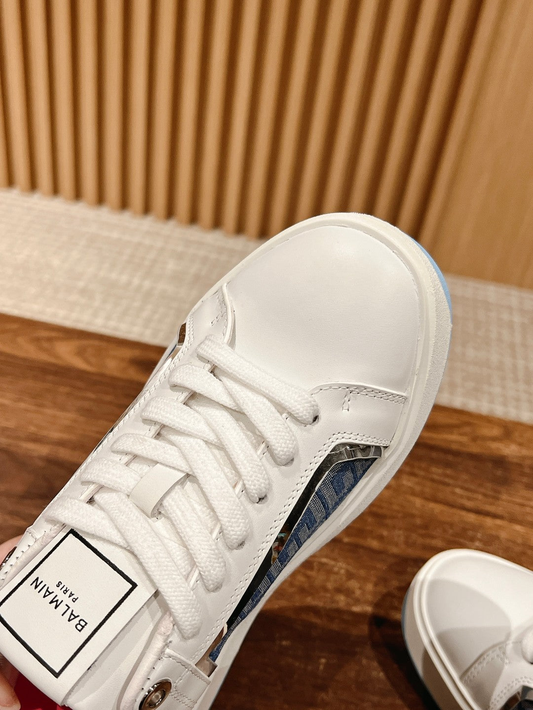 Balmain New Chunky-Sole Sneakers, Blue Sole