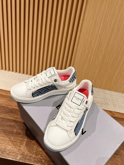 Balmain New Chunky-Sole Sneakers, Blue Sole