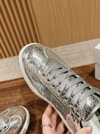 Balmain Forrest-Gump Running Sneaker, Silver