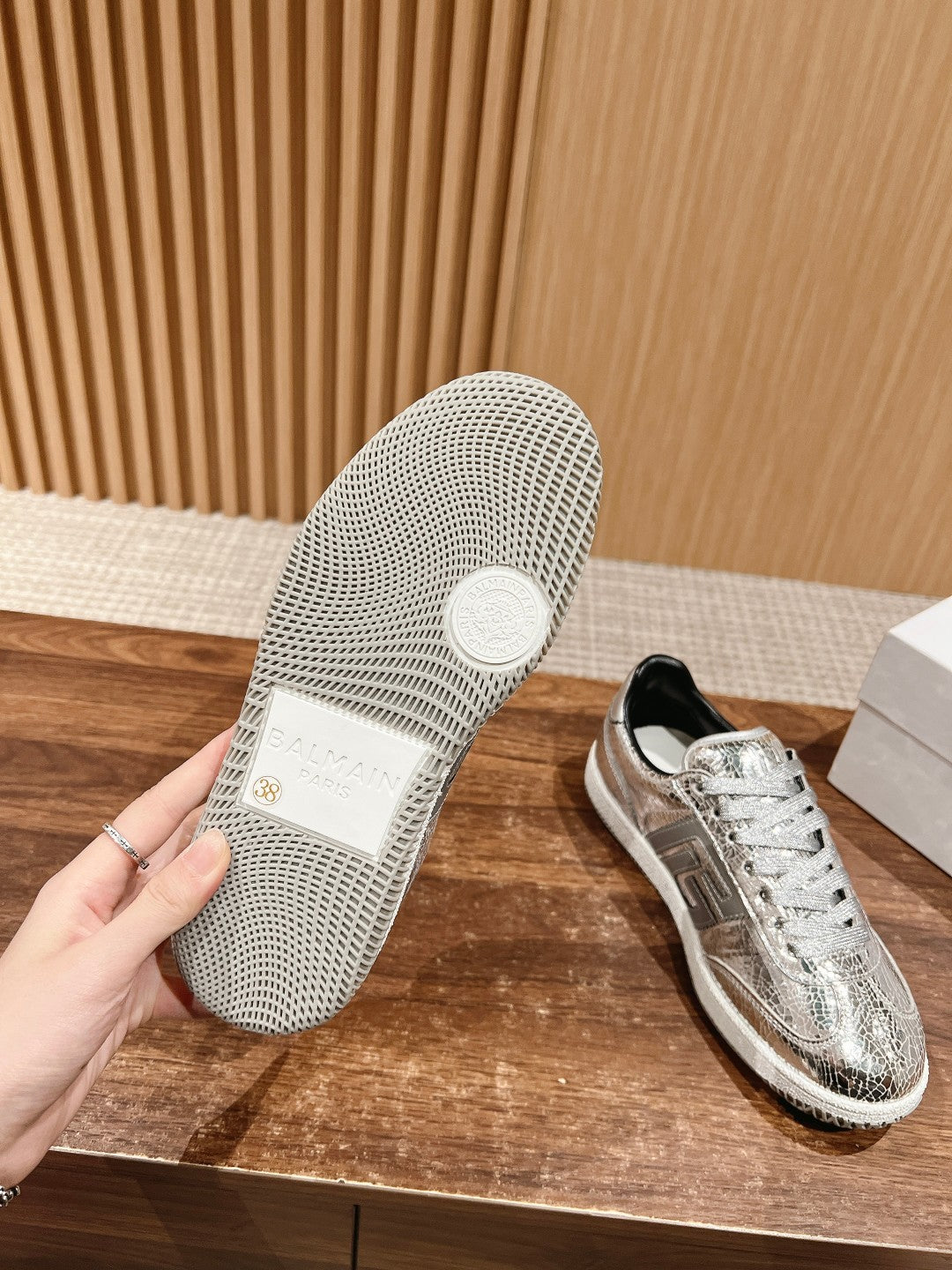 Balmain Forrest-Gump Running Sneaker, Silver