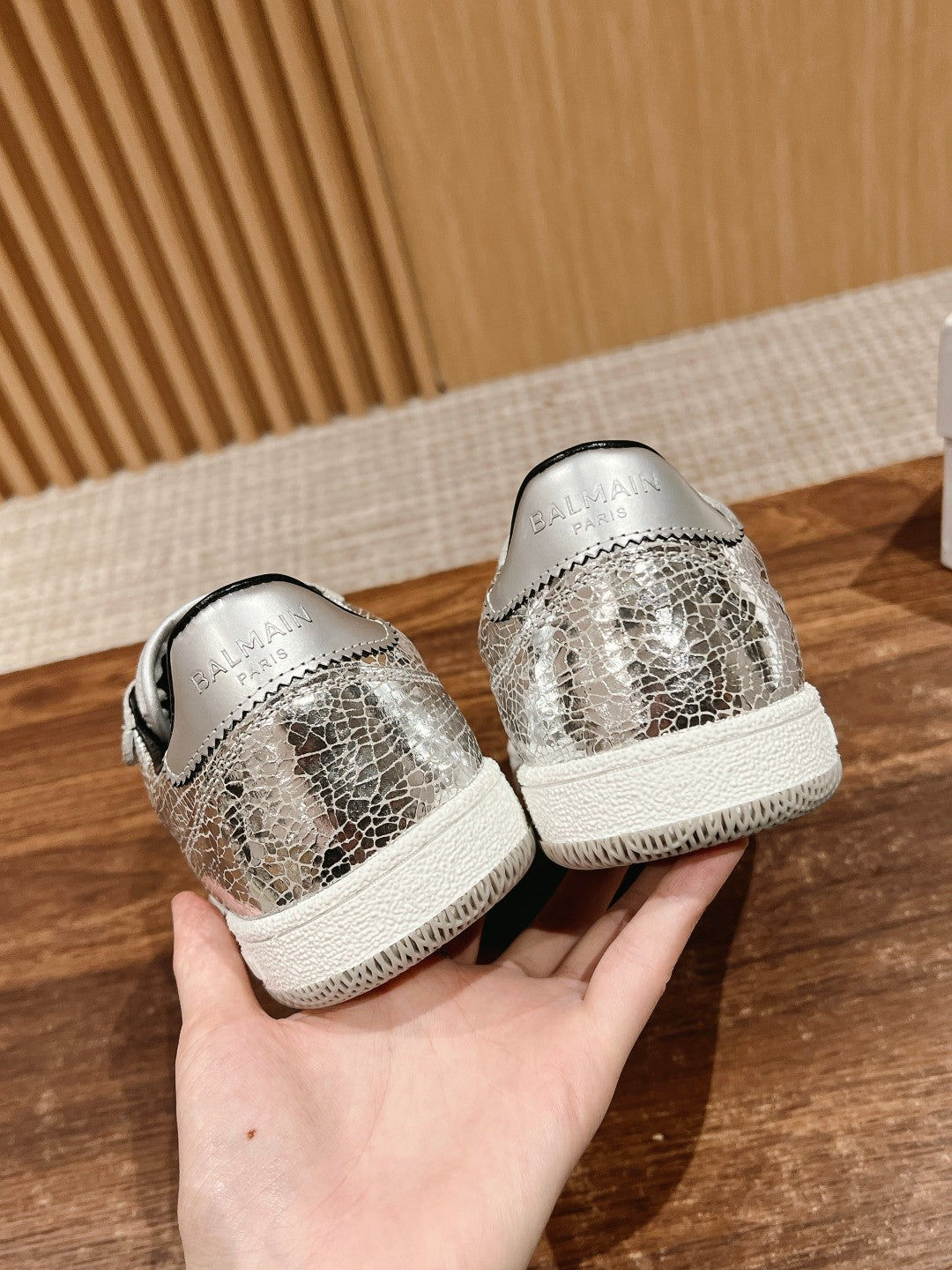 Balmain Forrest-Gump Running Sneaker, Silver