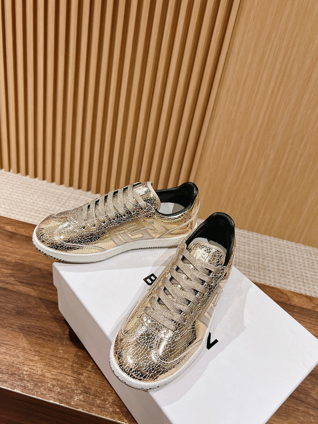 Balmain Forrest-Gump Running Sneaker, Gold