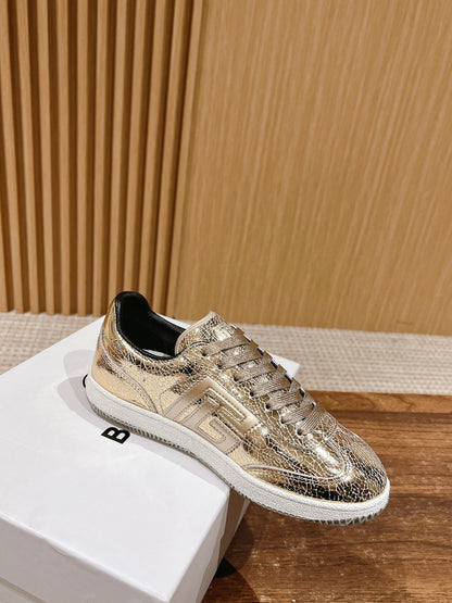 Balmain Forrest-Gump Running Sneaker, Gold