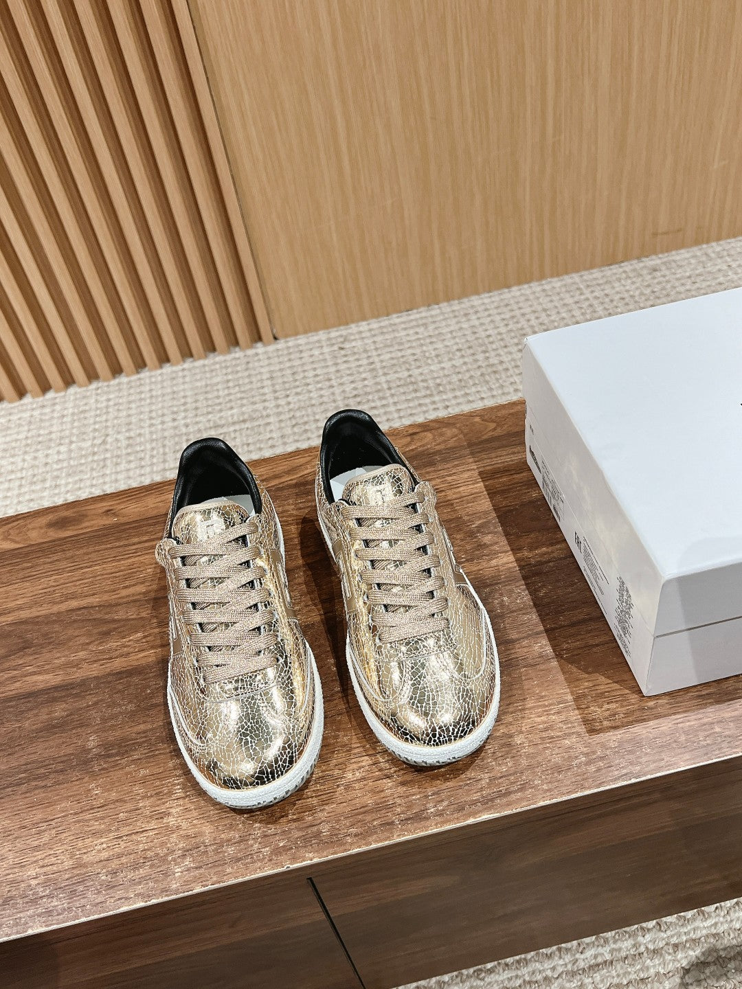 Balmain Forrest-Gump Running Sneaker, Gold