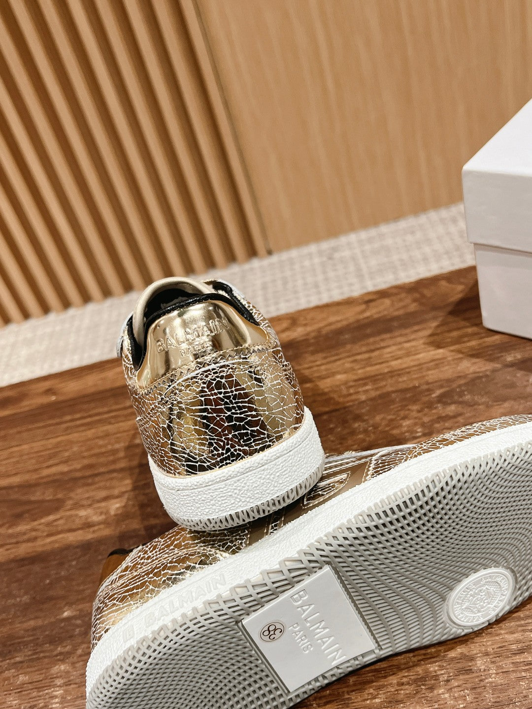 Balmain Forrest-Gump Running Sneaker, Gold