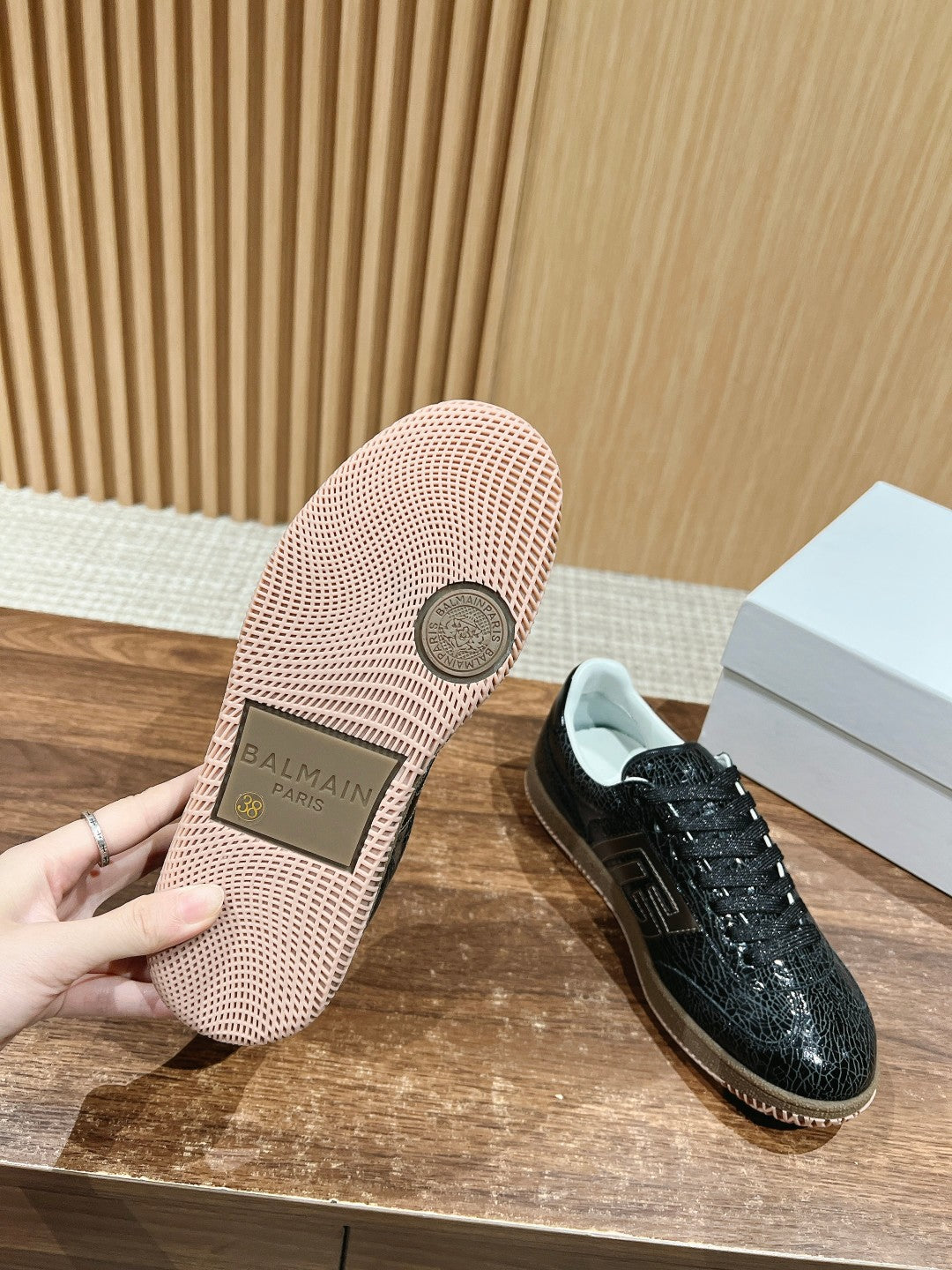 Balmain Forrest-Gump Running Sneaker, Black