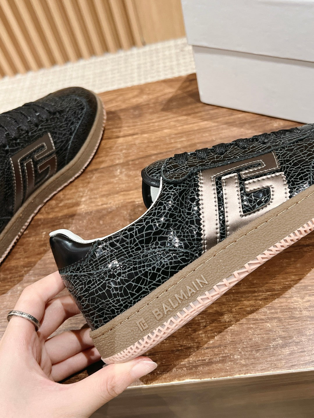 Balmain Forrest-Gump Running Sneaker, Black