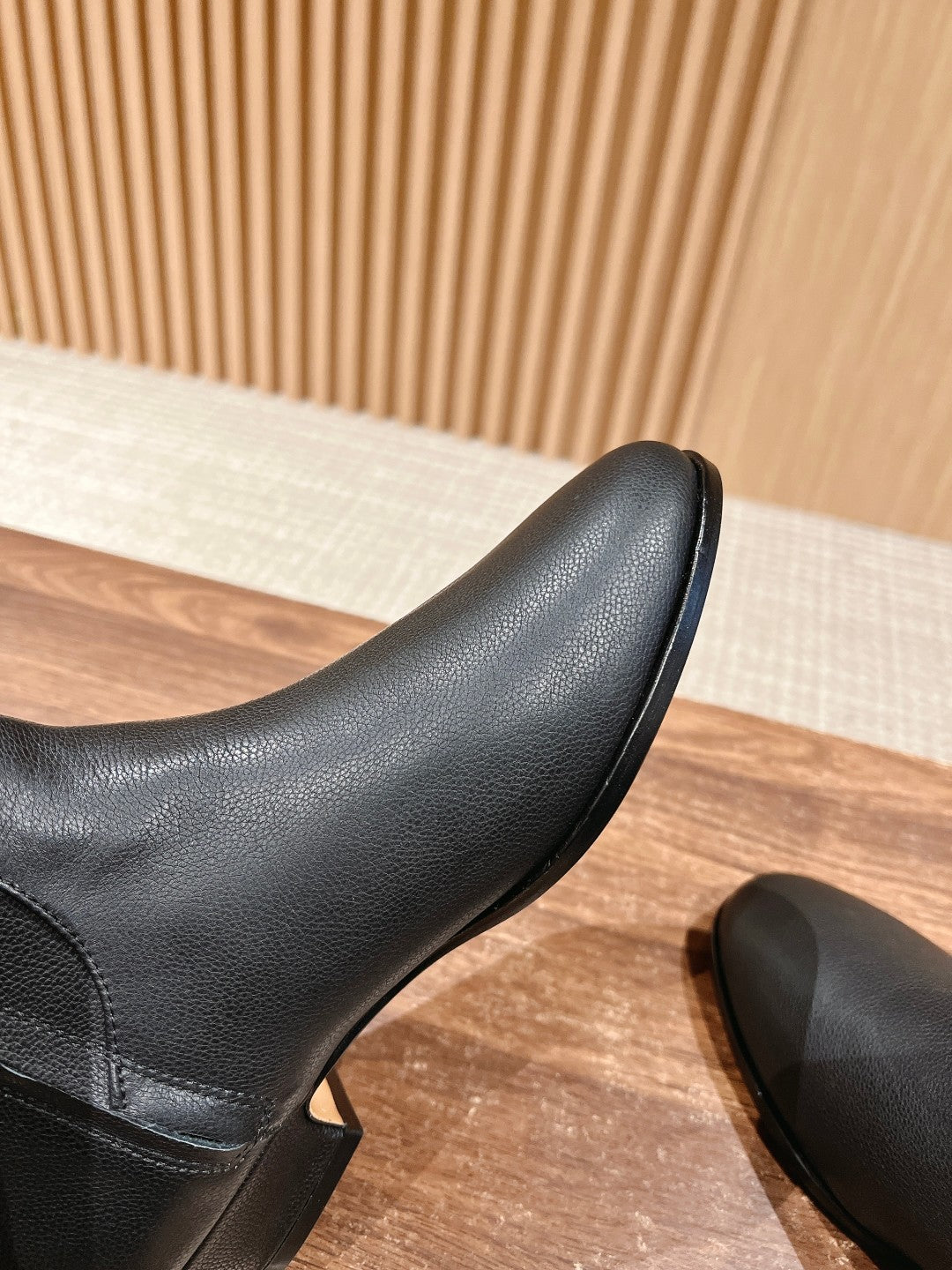 THE ROW New Round-Toe Side-Zip Ankle Boots, Black