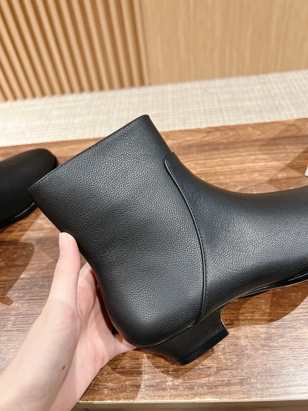 THE ROW New Round-Toe Side-Zip Ankle Boots, Black