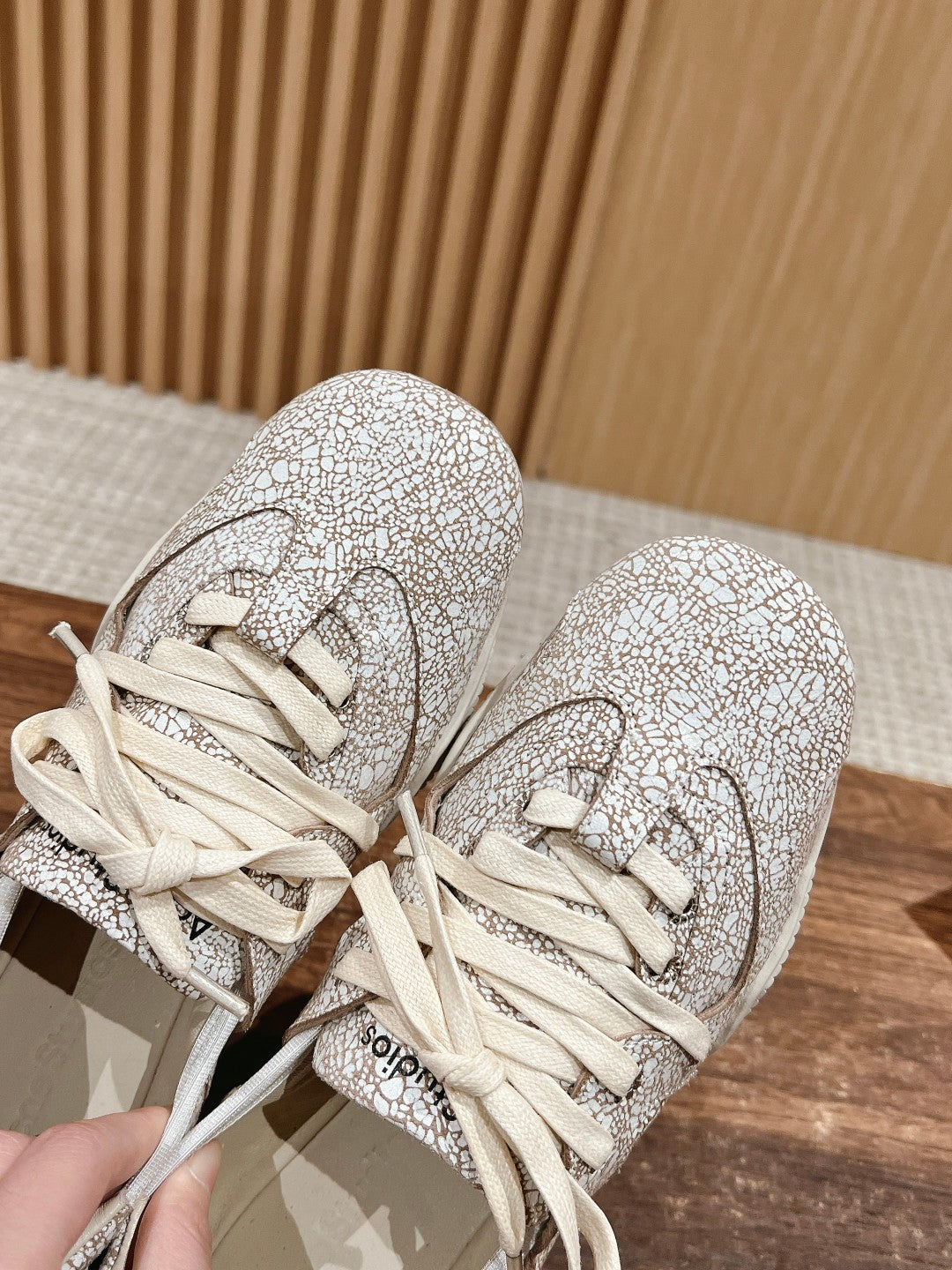 Acne Studios new ballet-inspired Sneakers, Flecked Brown