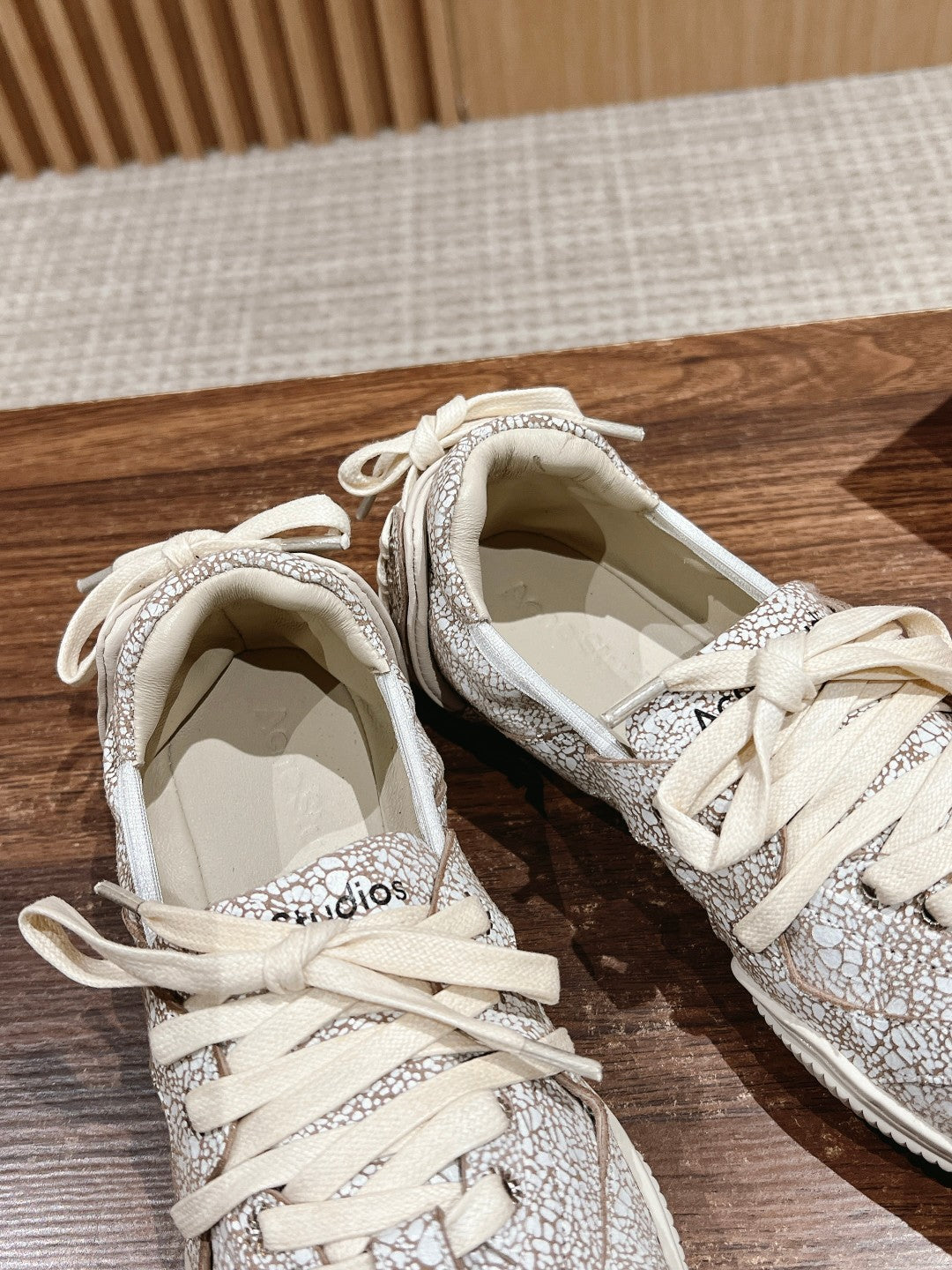 Acne Studios new ballet-inspired Sneakers, Flecked Brown