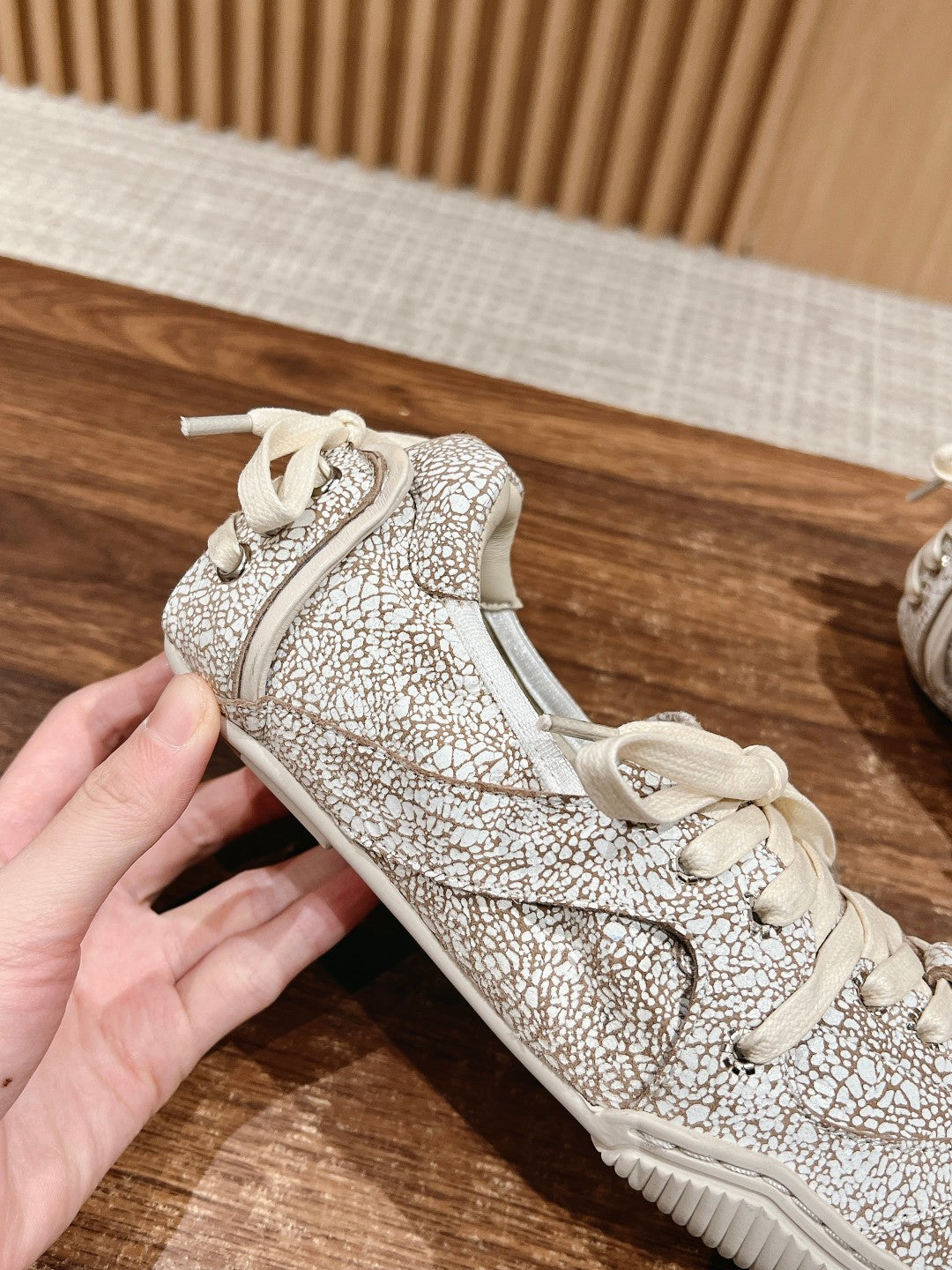 Acne Studios new ballet-inspired Sneakers, Flecked Brown