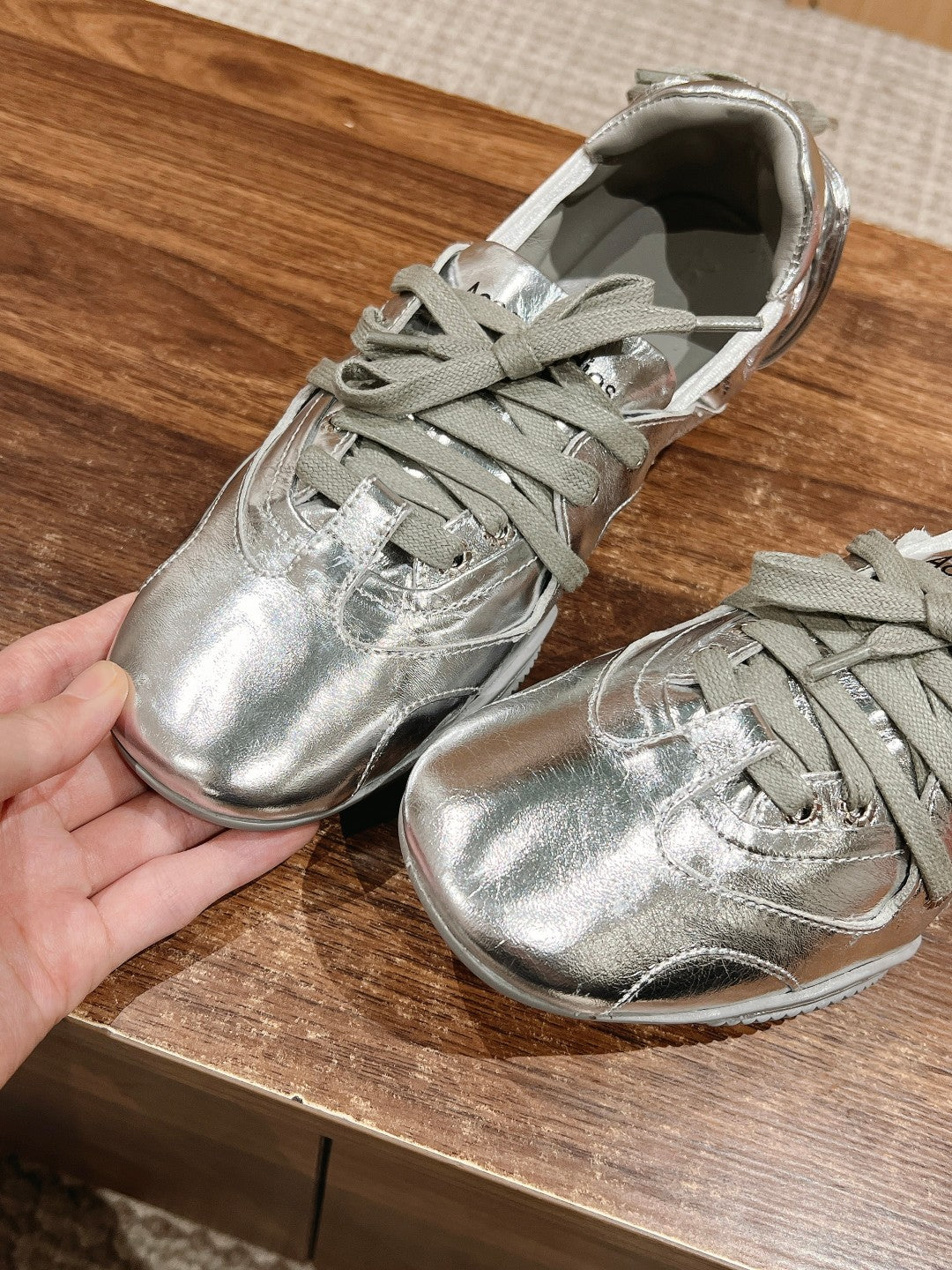 Acne Studios new ballet-inspired Sneakers, Silver