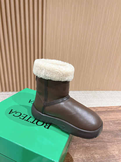 Bottega Veneta SNAP Series New Snow Boots – Caramel