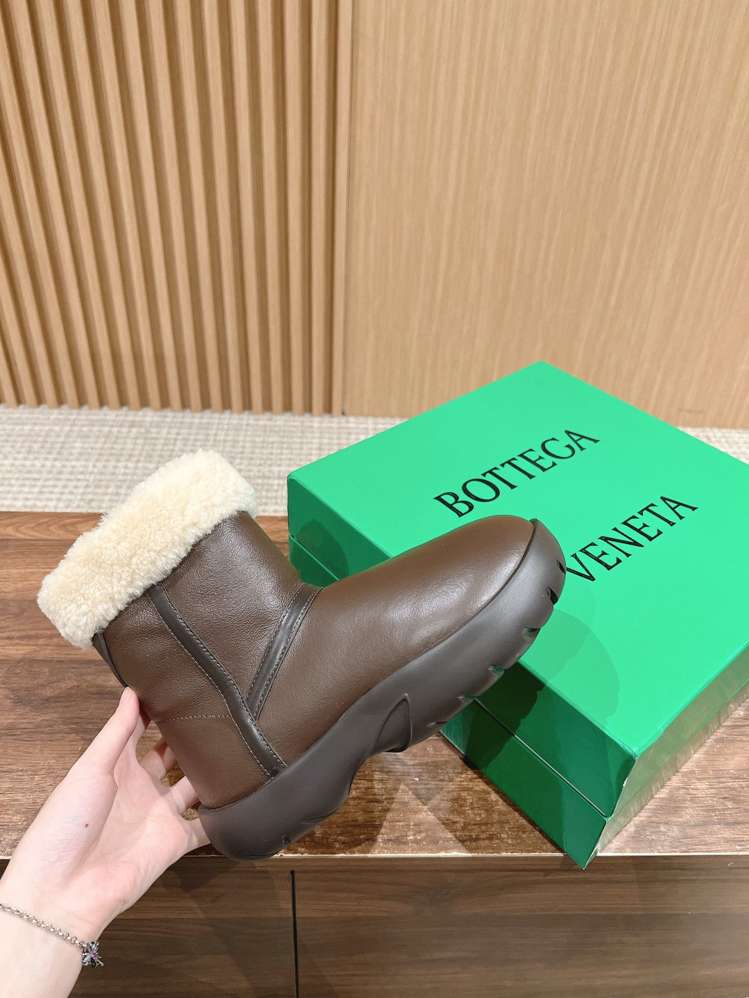 Bottega Veneta SNAP Series New Snow Boots – Caramel