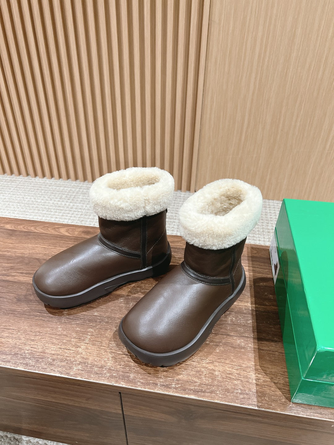 Bottega Veneta SNAP Series New Snow Boots – Caramel