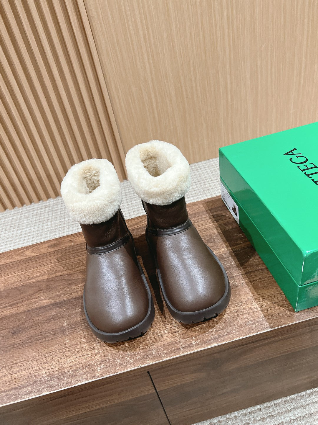 Bottega Veneta SNAP Series New Snow Boots – Caramel