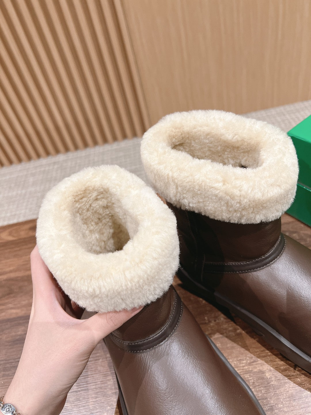 Bottega Veneta SNAP Series New Snow Boots – Caramel