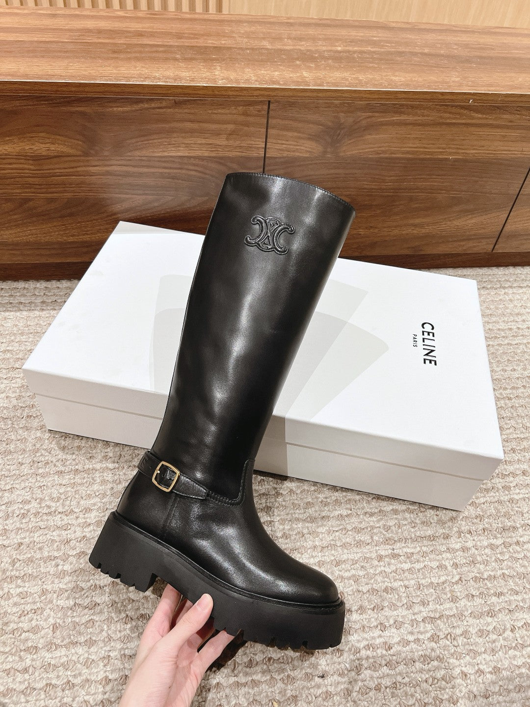 CELINE Thick-Sole Knight Boots