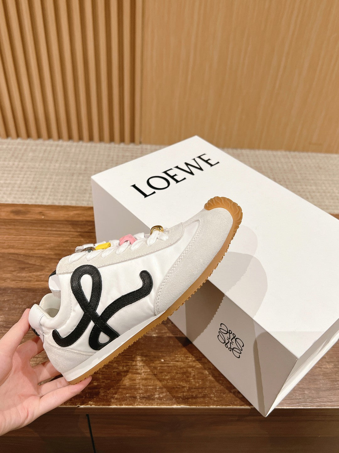 Loewe Ballet Runner 2.0 in nylon and calfskin 07