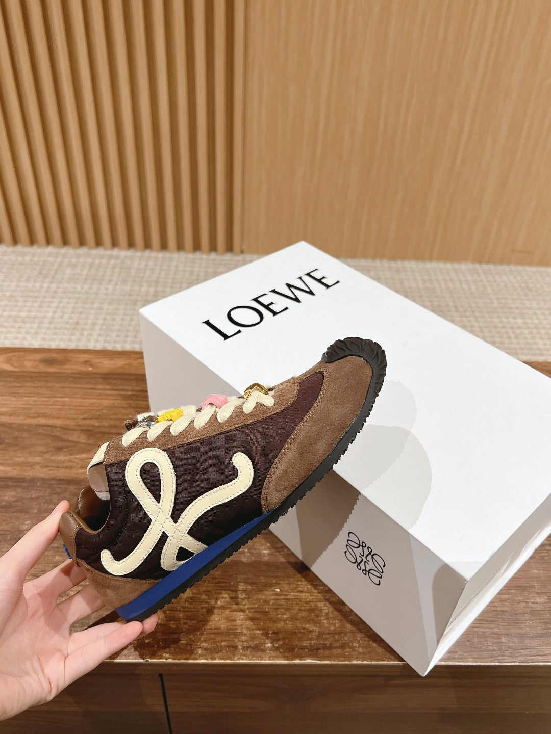 Loewe Ballet Runner 2.0 in nylon and calfskin 09
