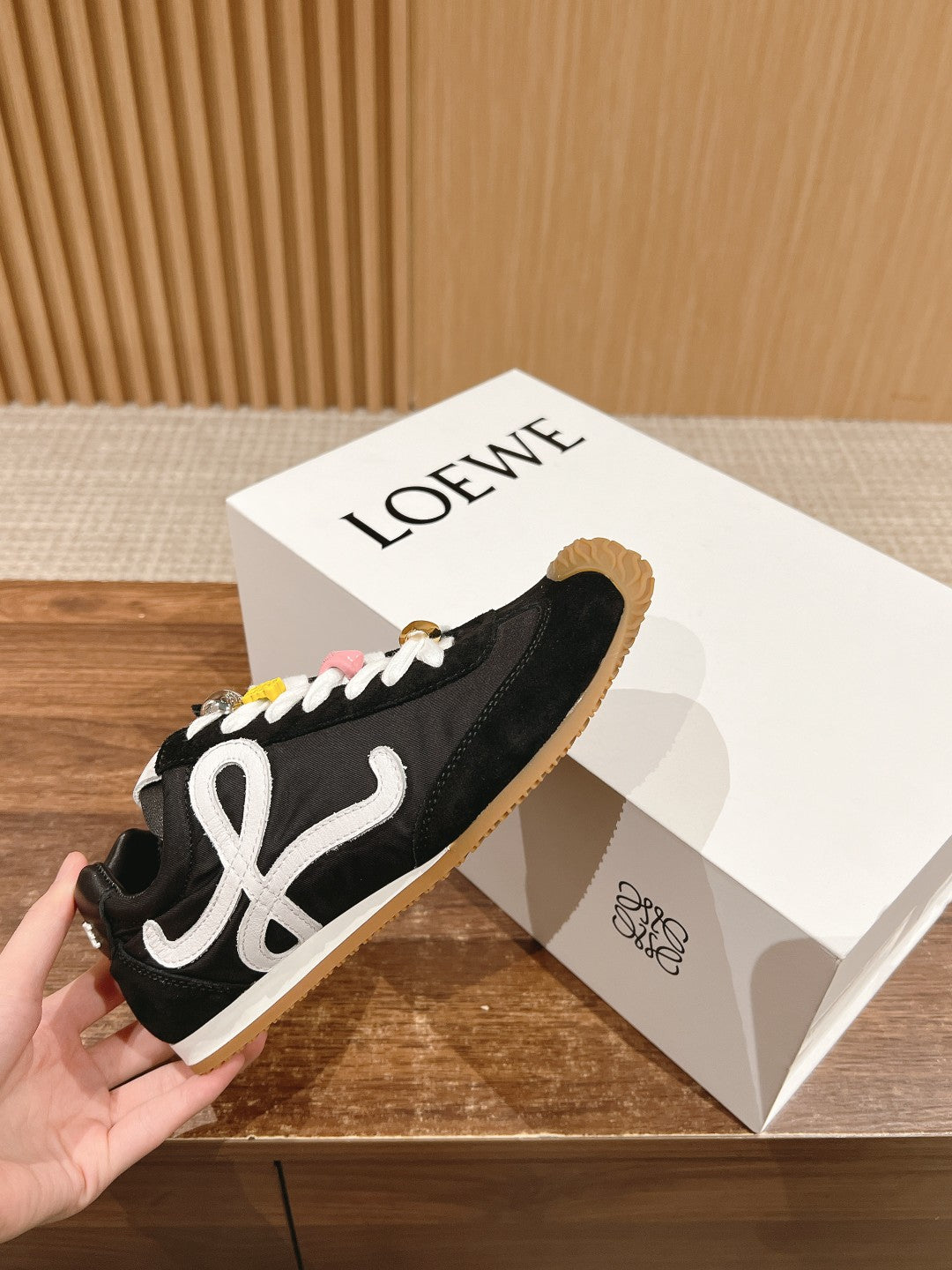 Loewe Ballet Runner 2.0 in nylon and calfskin 06