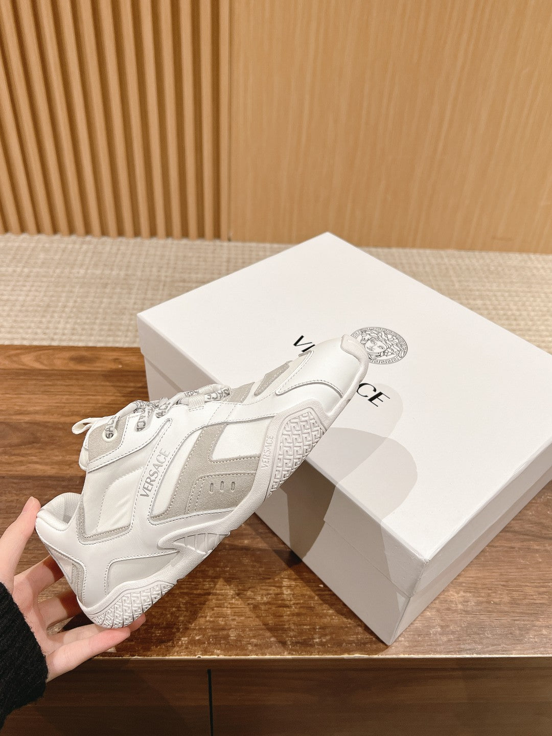 Versace Galaxia Trainer Sneakers, White