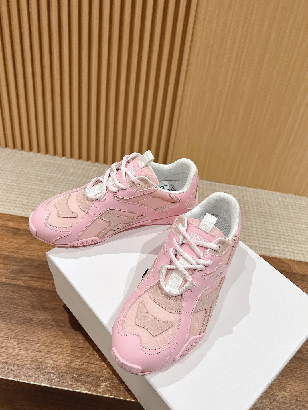 Versace Galaxia Trainer Sneakers, Pink