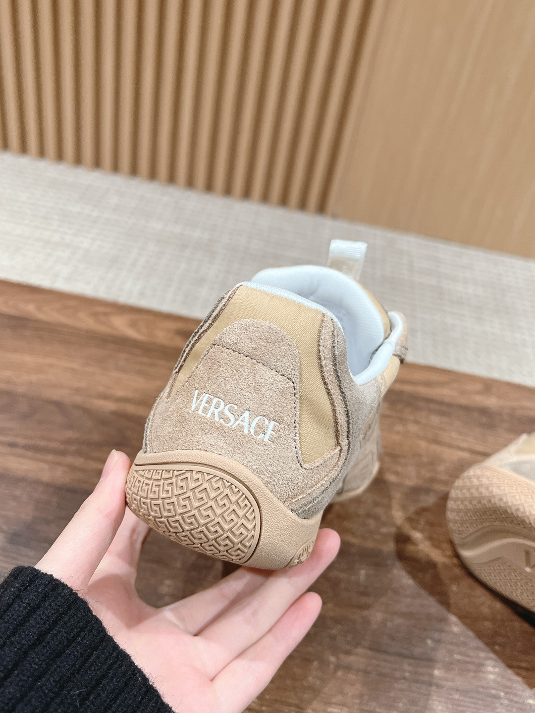 Versace Galaxia Trainer Sneakers, Beige