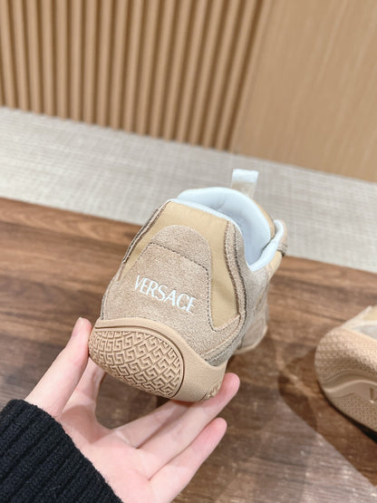 Versace Galaxia Trainer Sneakers, Beige