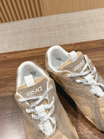 Versace Galaxia Trainer Sneakers, Beige