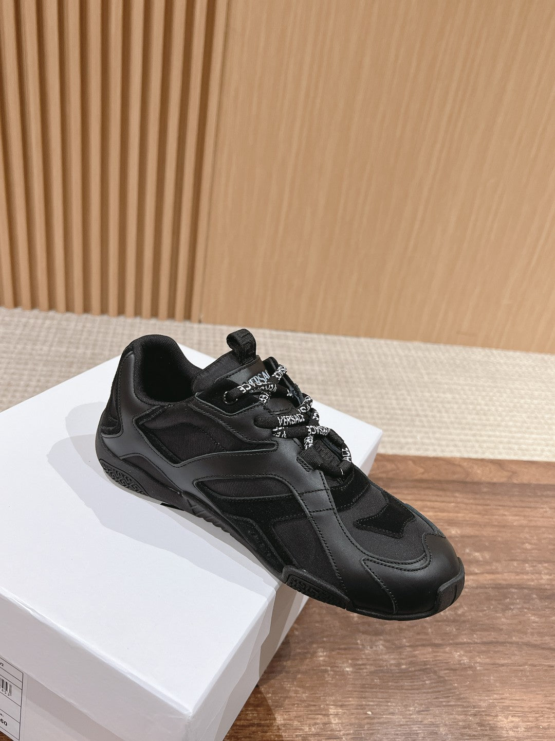 Versace Galaxia Trainer Sneakers, Black