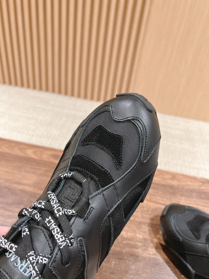 Versace Galaxia Trainer Sneakers, Black