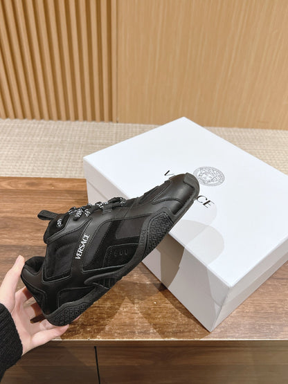 Versace Galaxia Trainer Sneakers, Black