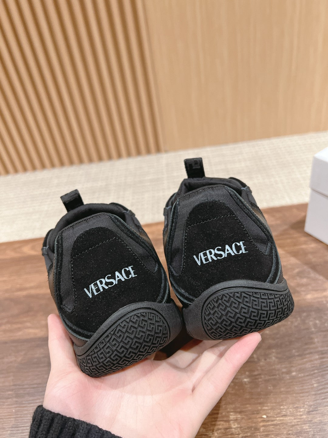 Versace Galaxia Trainer Sneakers, Black