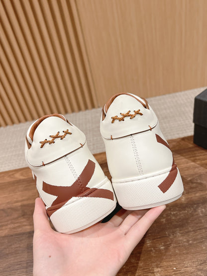 Ermenegildo Zegna TIZIANO XXX High-Top Lace-Up Sneakers, Brown Lace