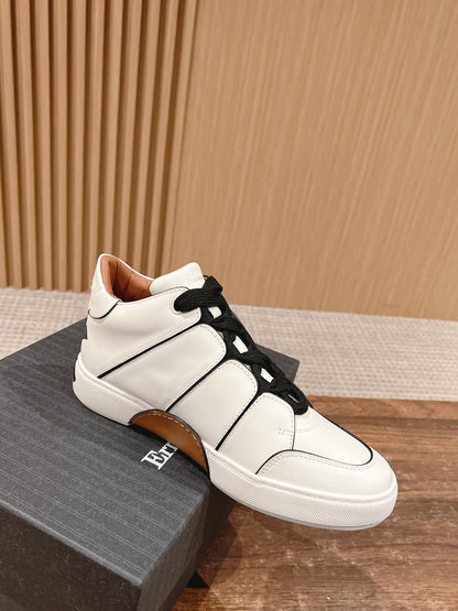 Ermenegildo Zegna TIZIANO XXX High-Top Lace-Up Sneakers, Black Lace