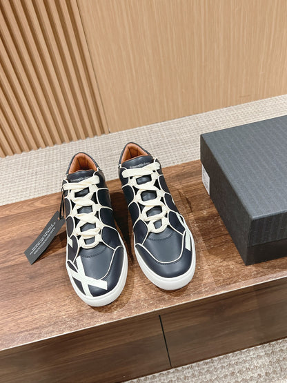 Ermenegildo Zegna TIZIANO XXX High-Top Lace-Up Sneakers, Black