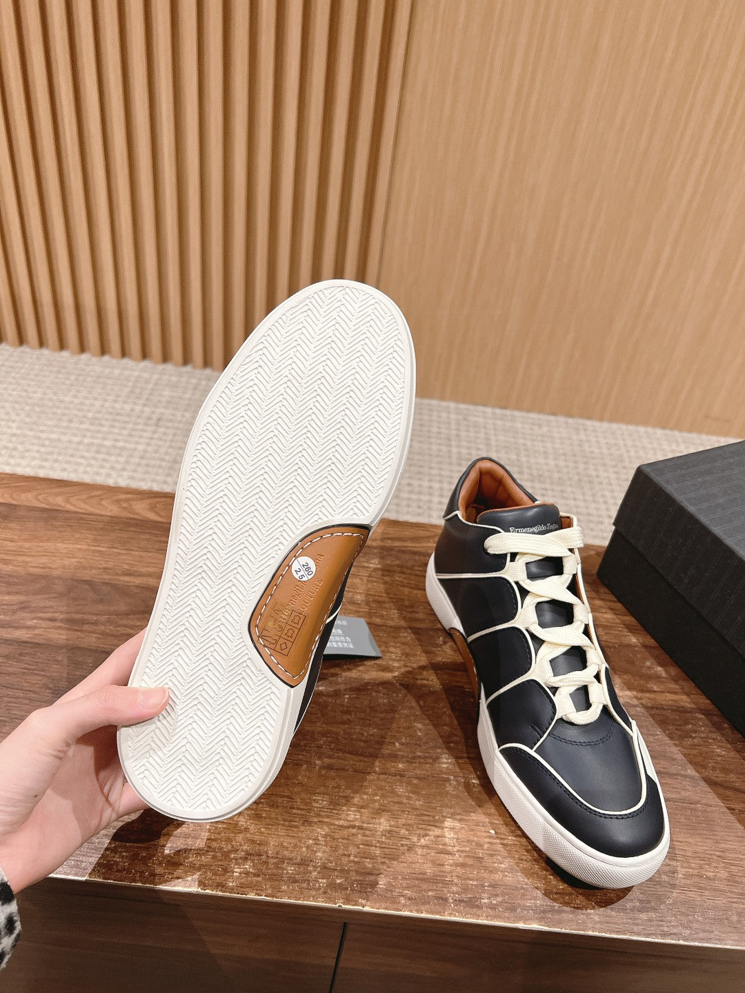 Ermenegildo Zegna TIZIANO XXX High-Top Lace-Up Sneakers, Black