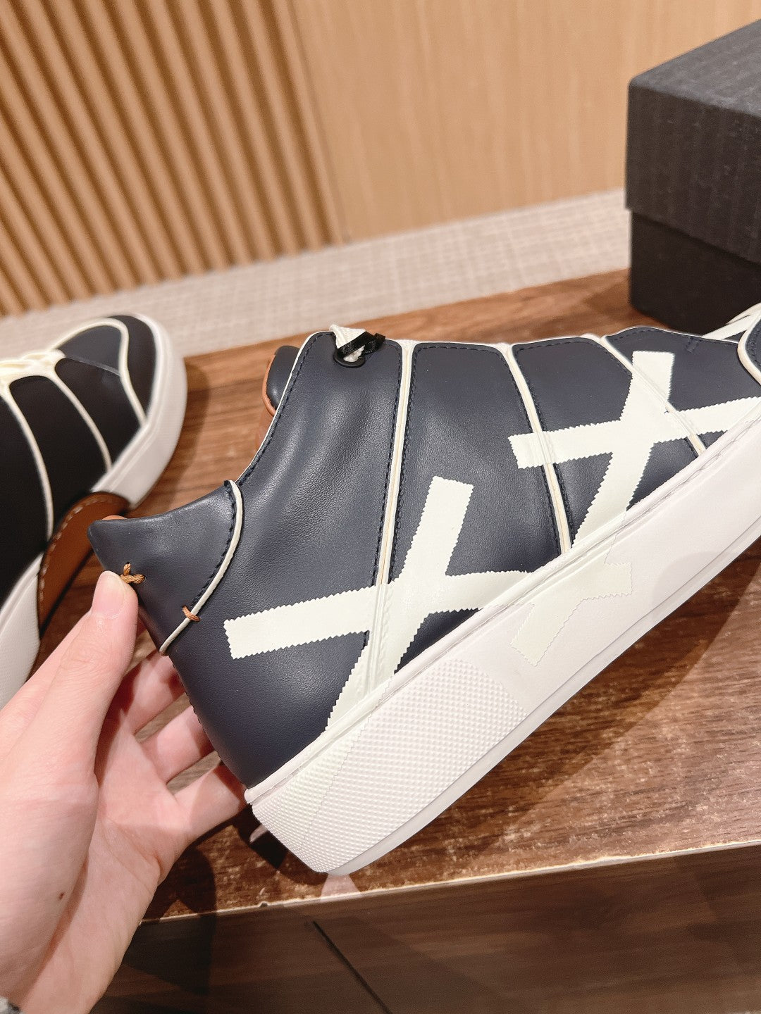 Ermenegildo Zegna TIZIANO XXX High-Top Lace-Up Sneakers, Black