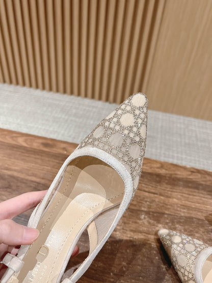 Dior 2025“Starry Galaxy” New Pumps Laceless, Beige