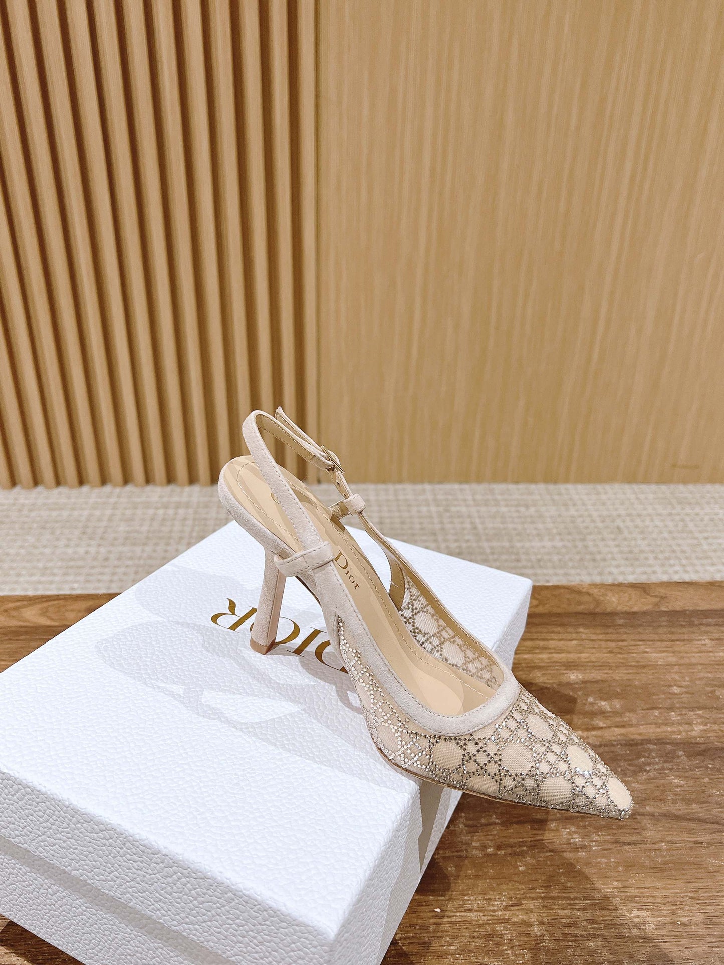 Dior 2025“Starry Galaxy” New Pumps Laceless, Beige