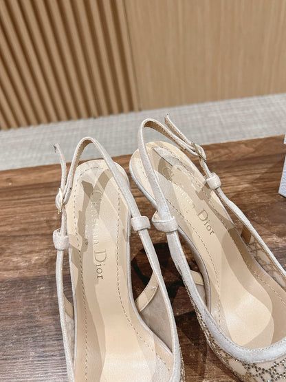 Dior 2025“Starry Galaxy” New Pumps Laceless, Beige