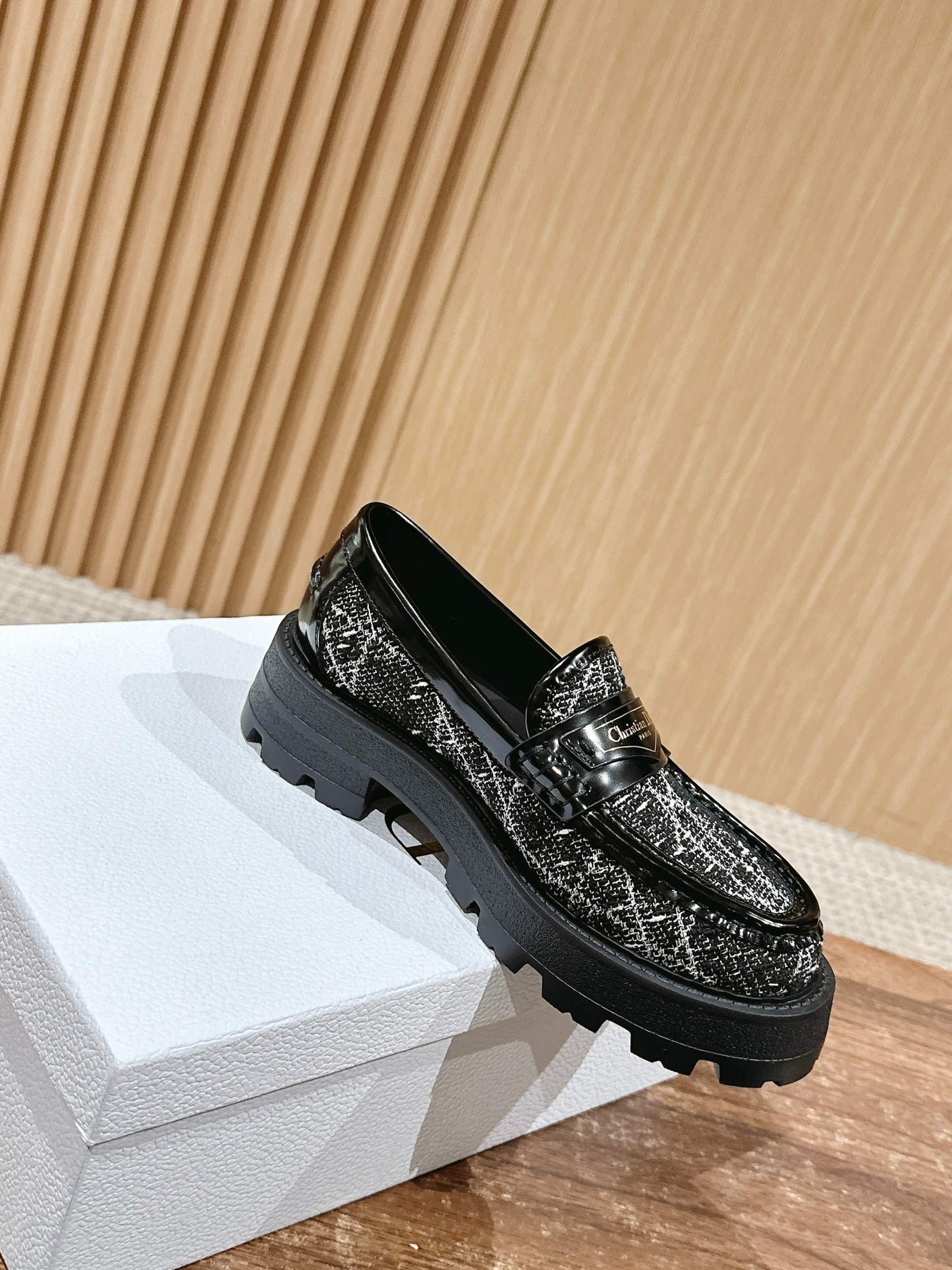 Dior Boy Thick-soled Loafers, Black