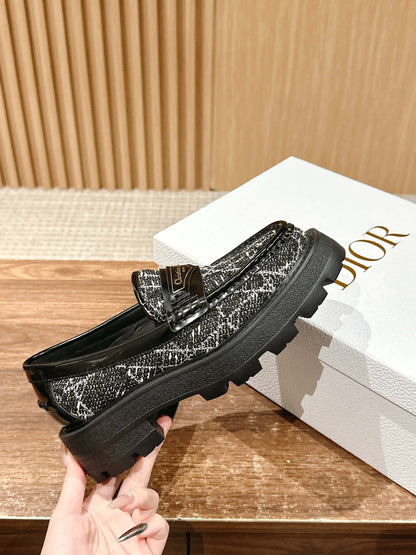 Dior Boy Thick-soled Loafers, Black