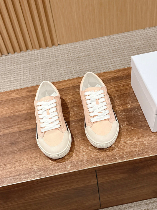 CELINE New Low-Top Triomphe Canvas Sneakers, Pink