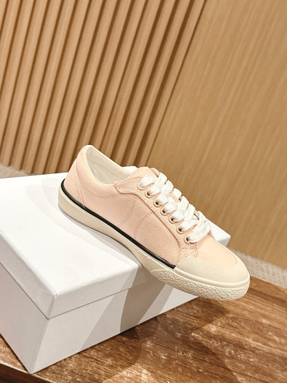 CELINE New Low-Top Triomphe Canvas Sneakers, Pink