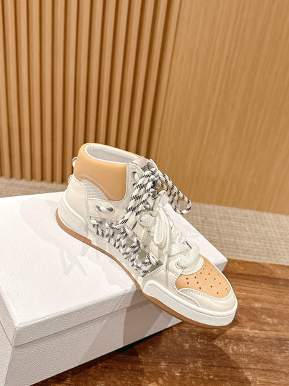 Dior First High-Top Sneaker, White