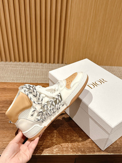 Dior First High-Top Sneaker, White